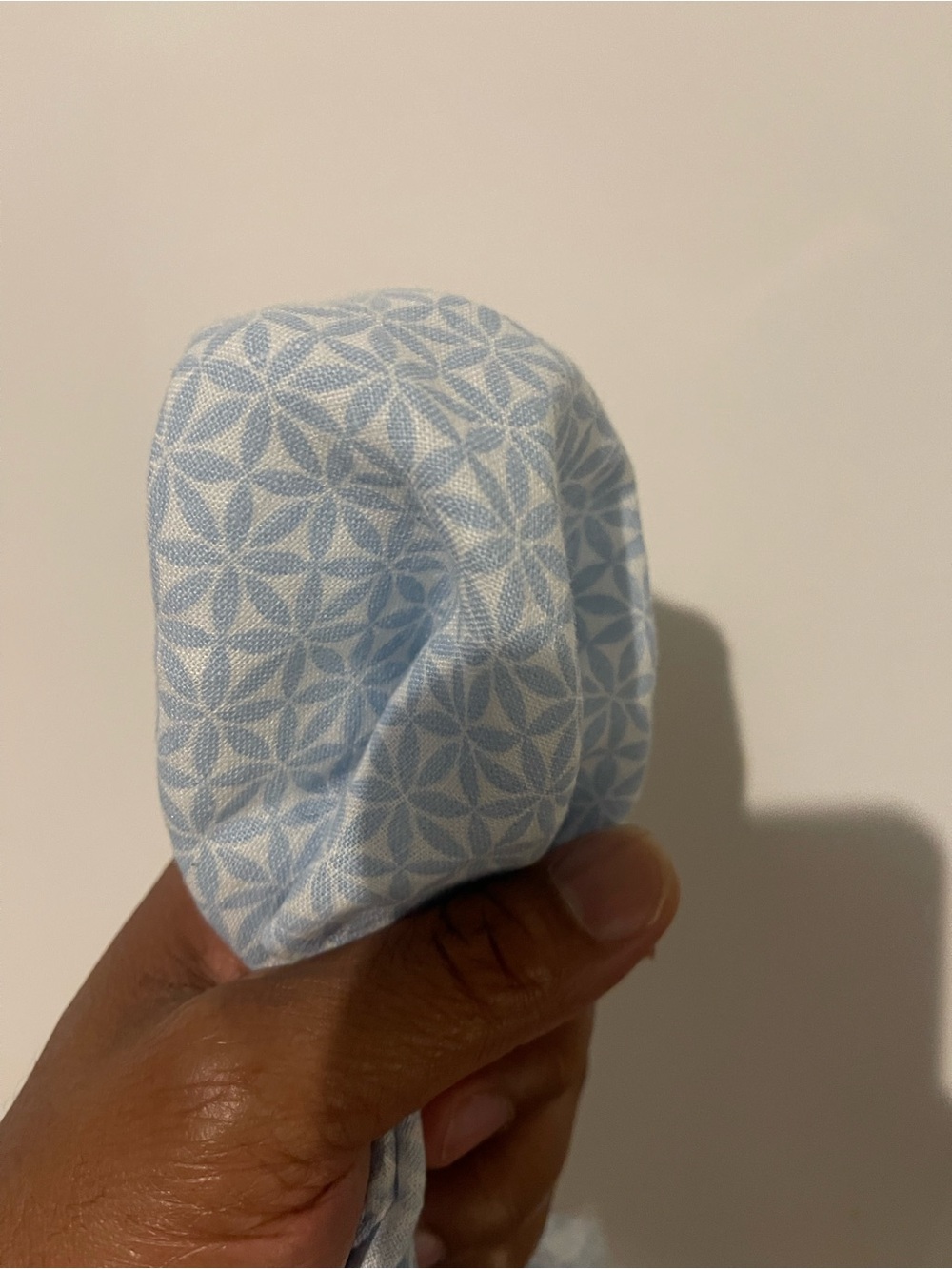 Brand New Handmade Light Blue Patterned Pocket Square Sz OS